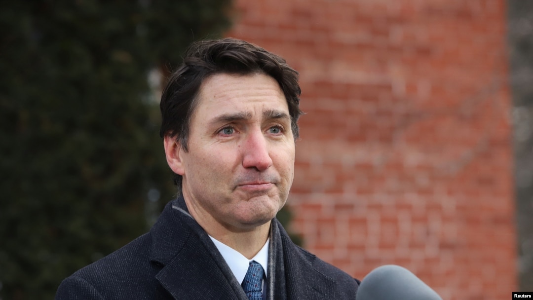 Kandadski premijer Džastin Trudo u obraćanju novinarima kada je najavio da podnosi ostavku na funkciju premijera i lidera vladajuće Liberalne Partije, Otava, 6. januar 2025.