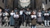 Акция протеста в поддержку армянских заключенных в Баку прошла перед зданием Министерства иностранных дел РА, 28 февраля 2025 г.
