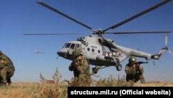 Військові навчання підрозділів армійського корпусу Чорноморського флоту Росії на полігоні «Опук» у Криму. Архівне фото
