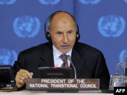 Mustafa Abdel Jalil predsenik libijskog Prelaznog nacionalnog veća u sedištu UN u Njujorku, 20. septembar 2011.
