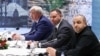 Ukrayna xarici işlər naziri Andriy Sibiqa, Ukrayna Prezident Aparatının rəhbəri Andriy Yermak və Ukrayna müdafiə naziri Rustem Umerov İstanbulda Ukrayna-Rusiya sülh danışıqlarında. 16 may 2025