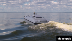 Морской дрон Magura V5 ГУР МО Украины во время съемок Крым. Реалии(проект Радіо Свобода). Август 2024 года