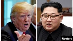 Президент США Дональд Трамп і лідер КНДР Кім Чен Ин