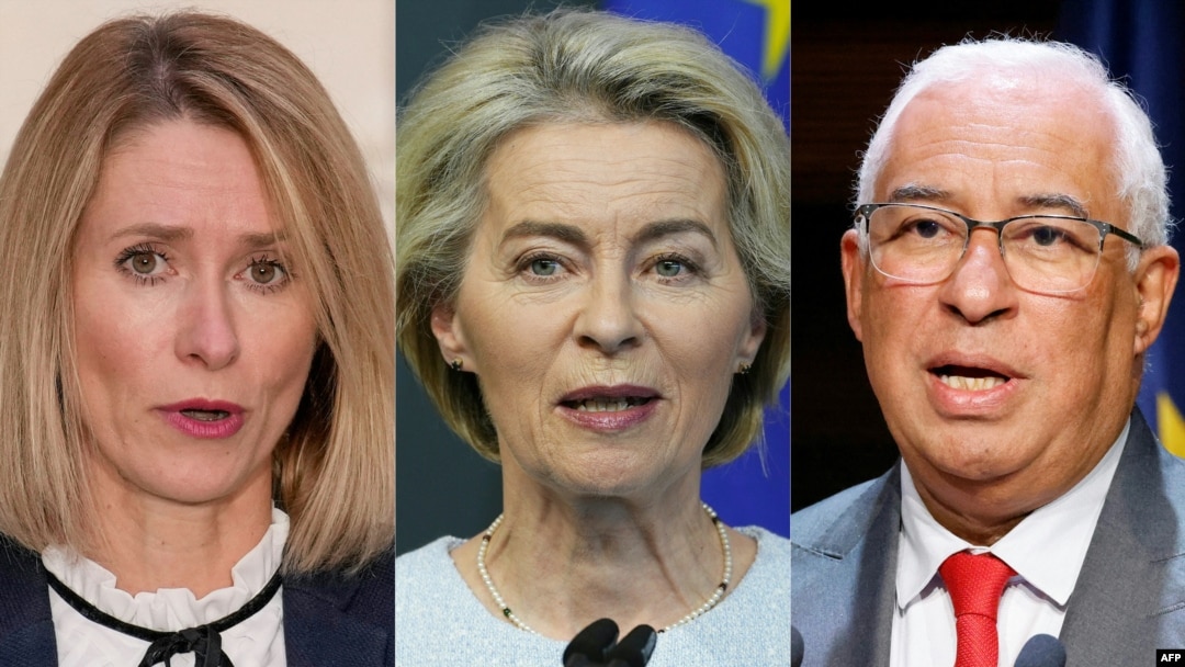 Ursula Von der Leyen - Germania (c), Antonio Costa - Portugalia (d) și Kaja Kallas - Estonia (d), ar urma să ocupe funcțiile de vârf ale UE.