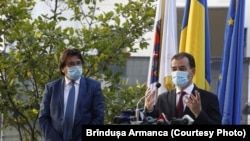 Premierul Ludovic Orban, alături de primarul Timișoarei, Nicolae Robu
