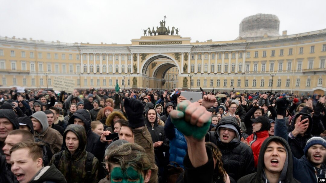 Антикорупційний мітинг у російському Санкт-Петербурзі, 26 березня 2017 року