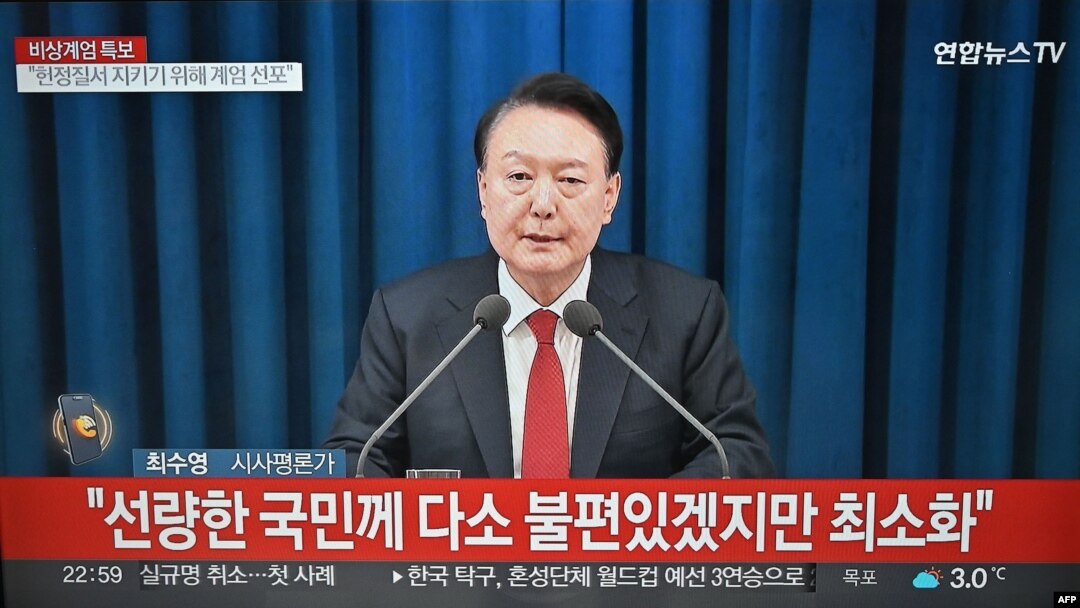 Yoon Suk Yeol, predsjednik Južne Koreje, 3. decembra 2024.