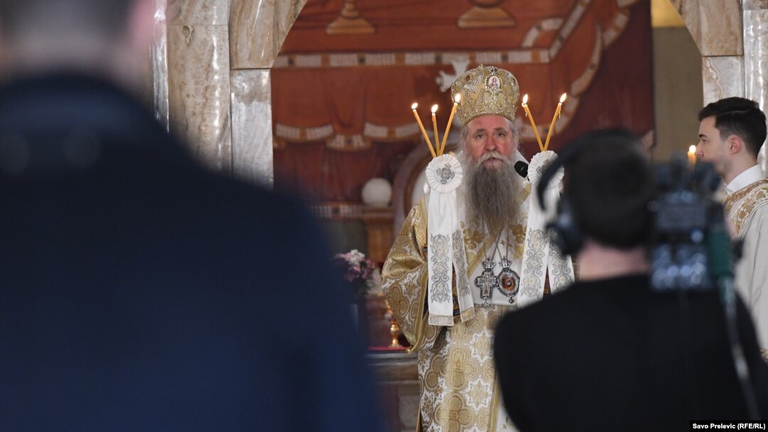 Joanikije tokom božićne liturgije u Podgorici (7. januar 2022)