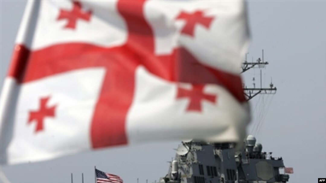 A U.S. naval vessel near the Georgian coast. The new charter would boost U.S. support for Georgian defense 