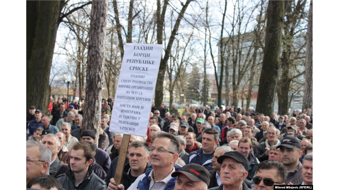 Banja Luka: Protest demobilisanih boraca i građana