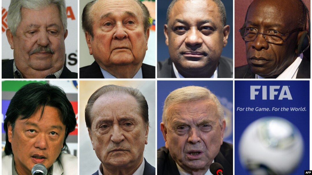 Rafael Esquivel, Nicolas Leoz, Jeffrey Webb, Jack Warner, Eduardo Li, Eugenio Figueredo i Jose Maria Marin