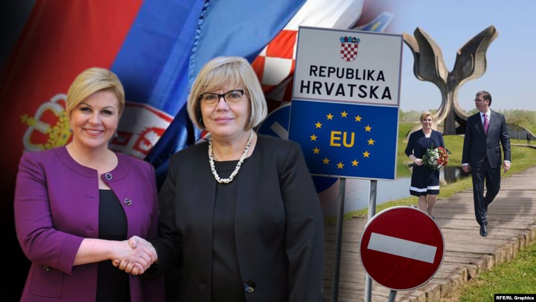 Grabar-Kitarović i Nikolić (ambasadorisa Srbije u Hrvatskoj), Kameni cvijet u Jasenovcu, susret Vučić i Kitarović 
