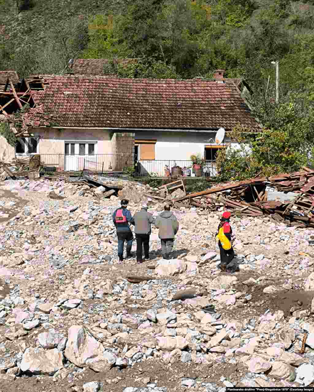 Prizor nakon klizišta i poplava u mjestu&nbsp;Donja Jablanica, 4. oktobra 2024.