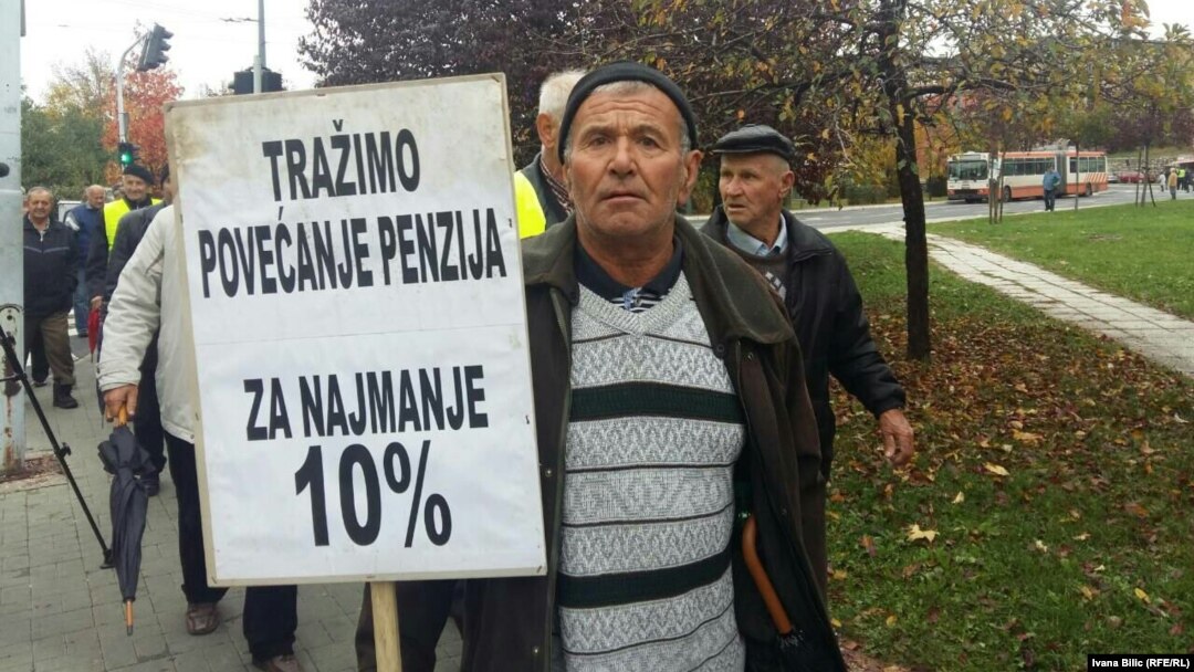 Jedan od protesta penzionera Federacije BiH u Sarajevu, arhivska fotografija